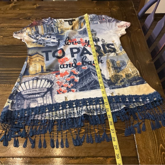 Style & Co. Paris Graphic Women's Top - Multicolor - Picture 6 of 8